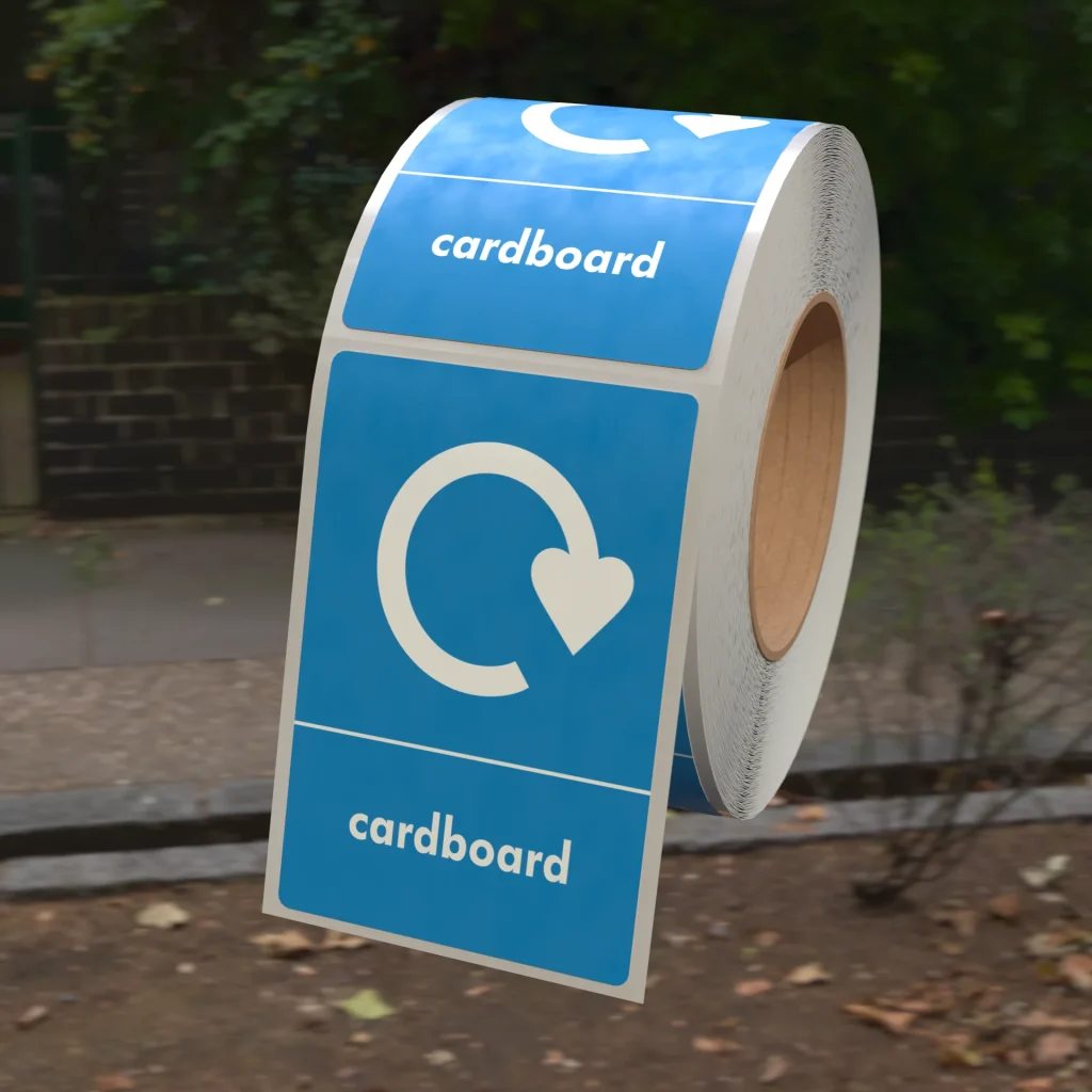 Cardboard Recycling Sticker