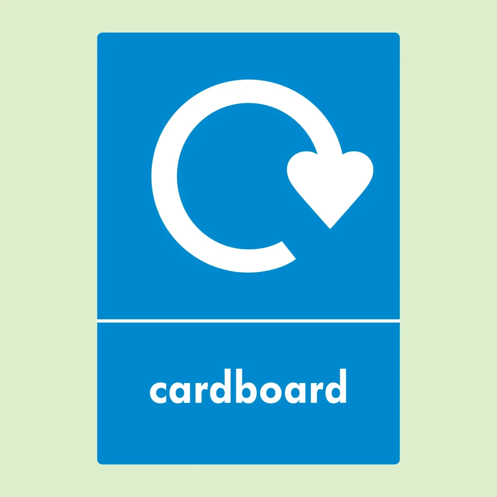 Cardboard Recycling Sticker
