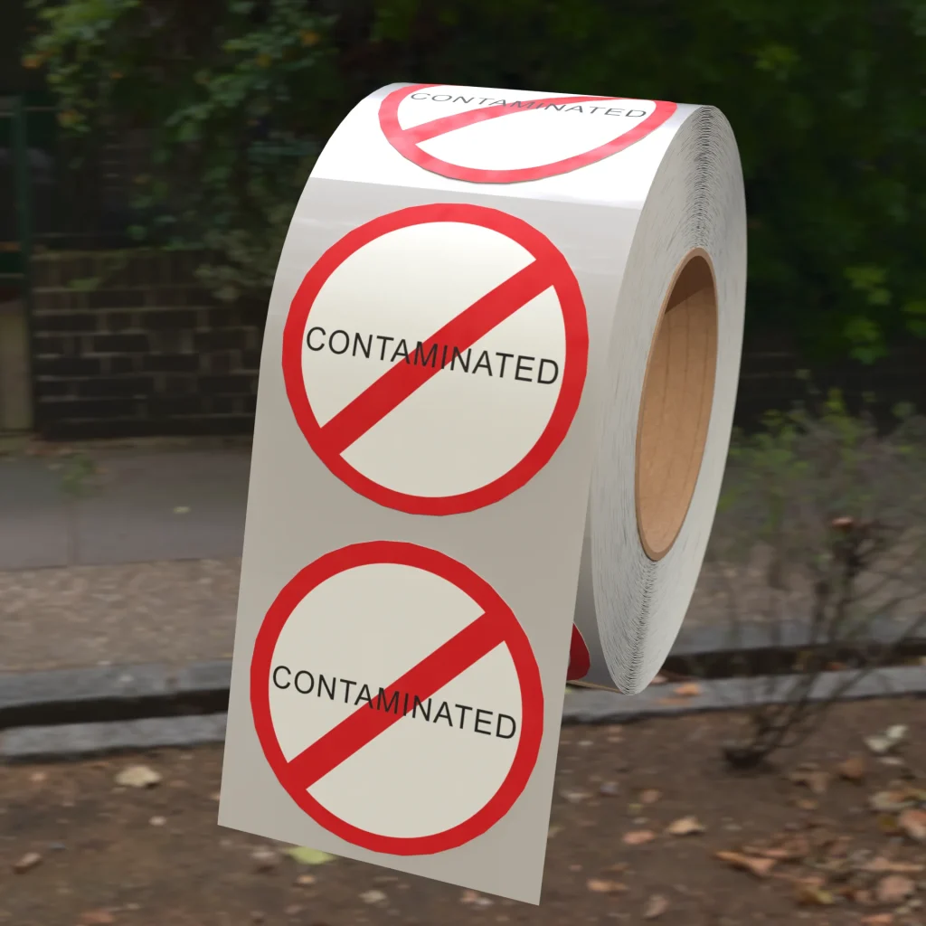 Contaminated Sticker